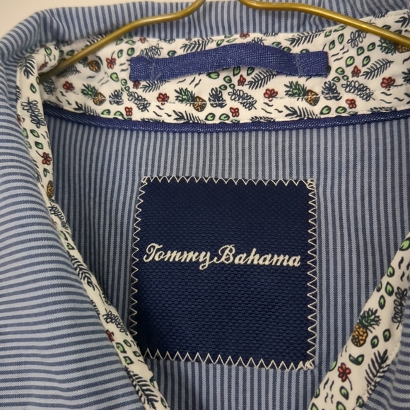 Tommy Bahama Button Down Shirt Mens Medium Clour Block Striped Casual Office - Picture 5 of 11